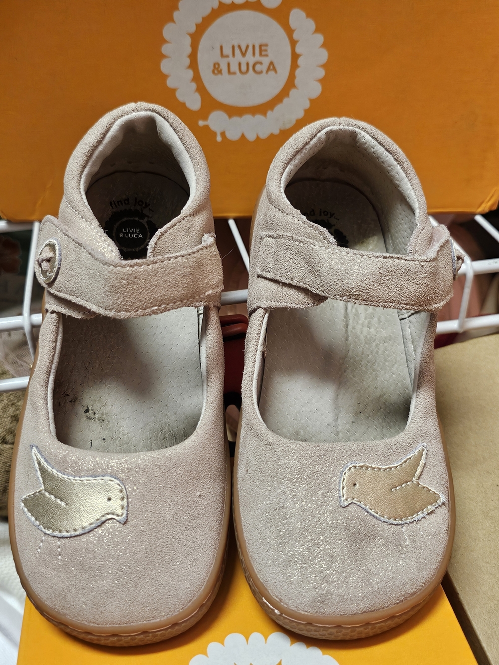 Livie & Luca Pink Suede Mary Jane Shoes for Kids